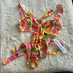 FOR LOVE AND LEMONS  BRA TOP WITH TIE